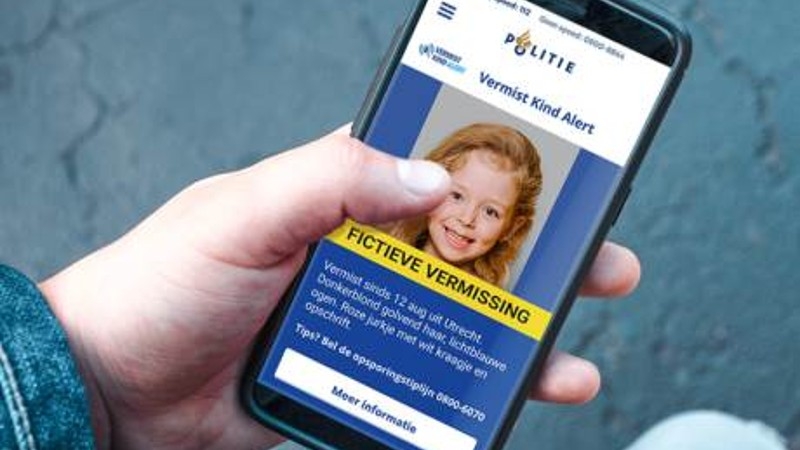 Naast AMBER Alert, nu ook Vermist Kind Alert