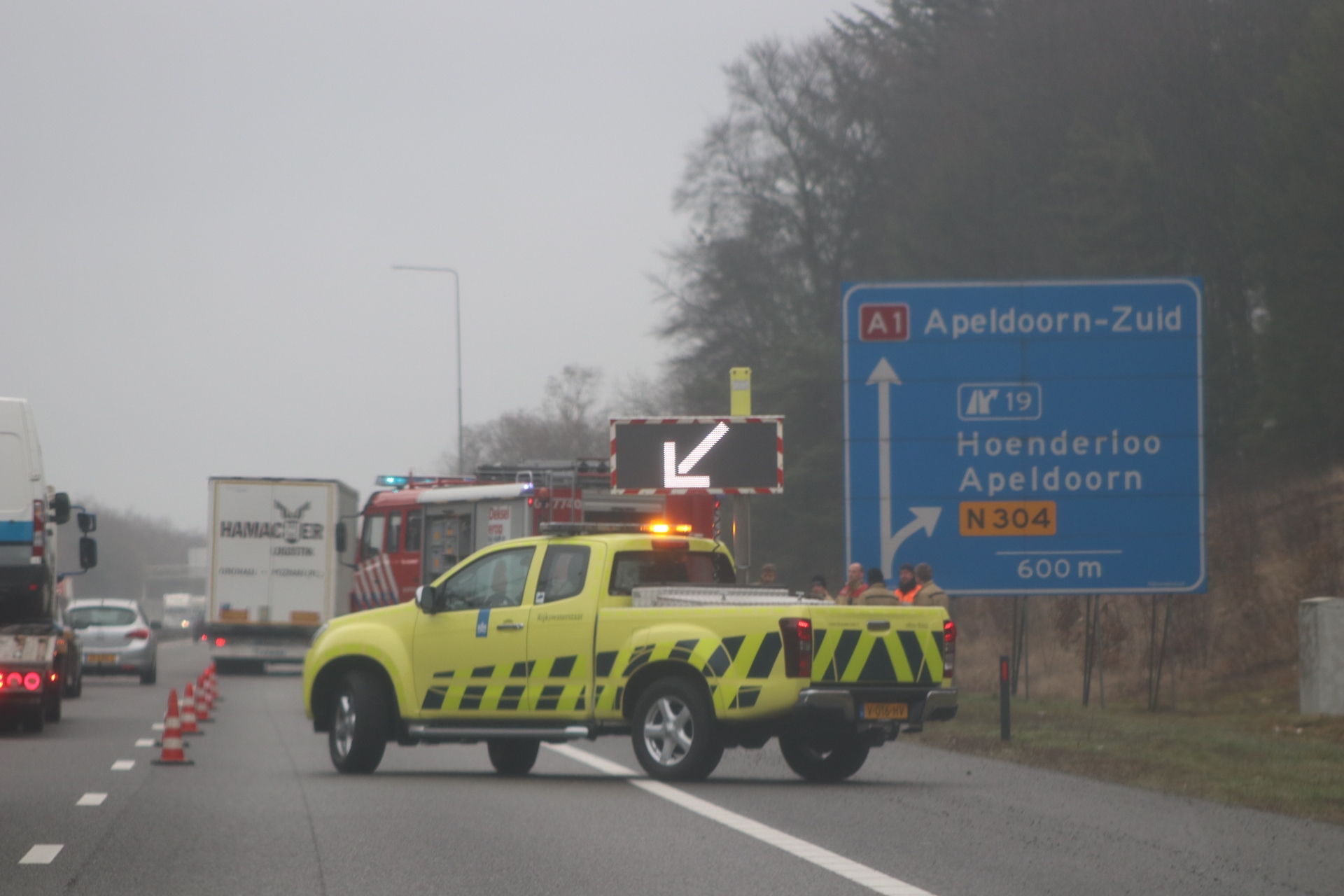 Meerdere autos botsen op de A1 bij Bathmen’