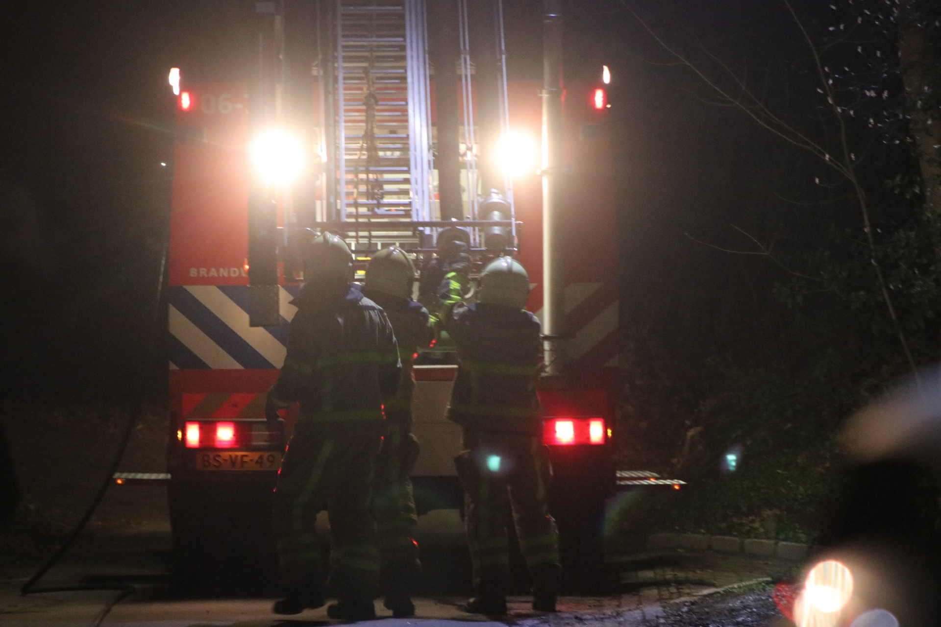 Schoorsteenbrand bij restaurant