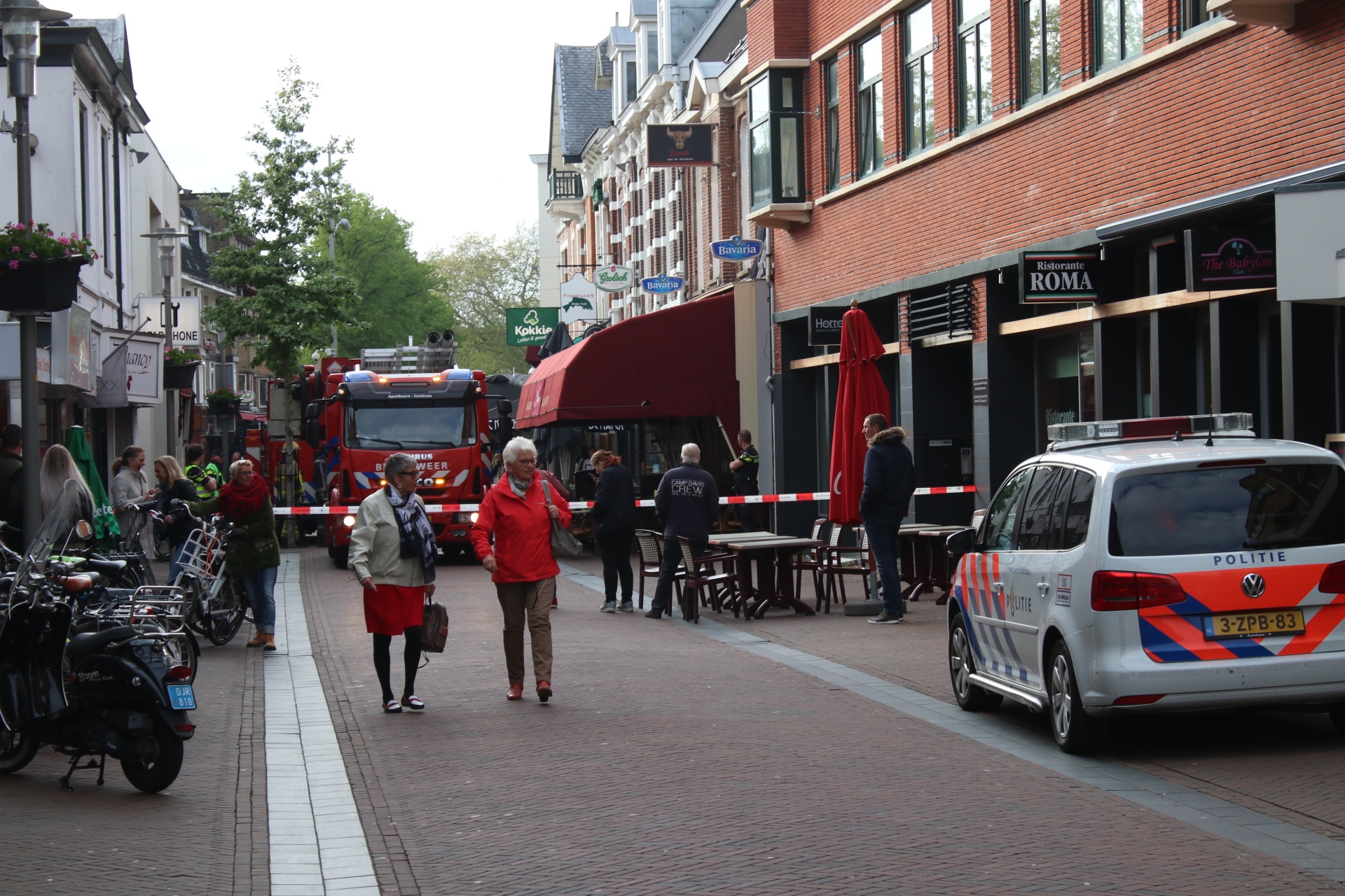 Brandje in restaurant