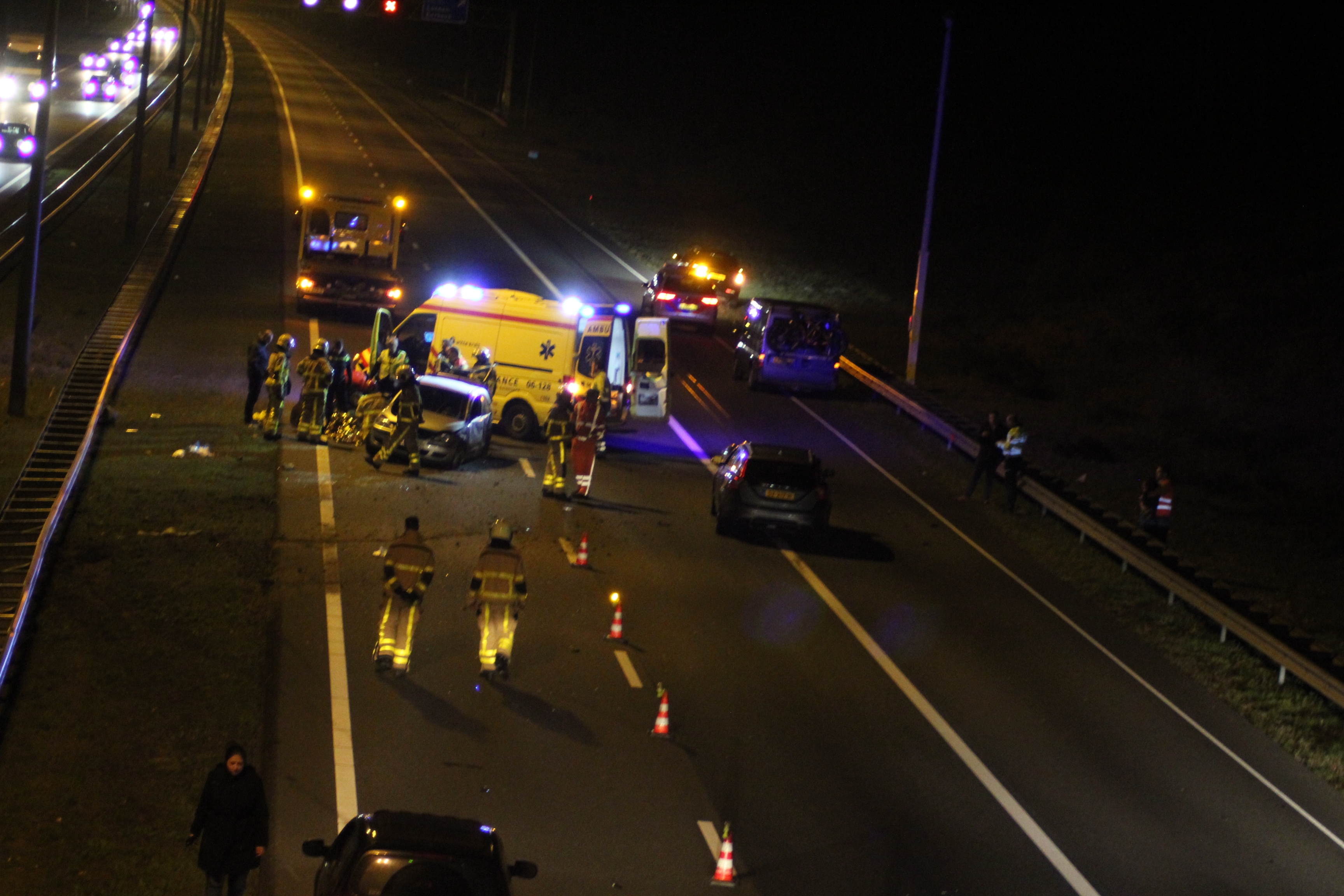 Botsing op de A50 ter hoogte van Loenen