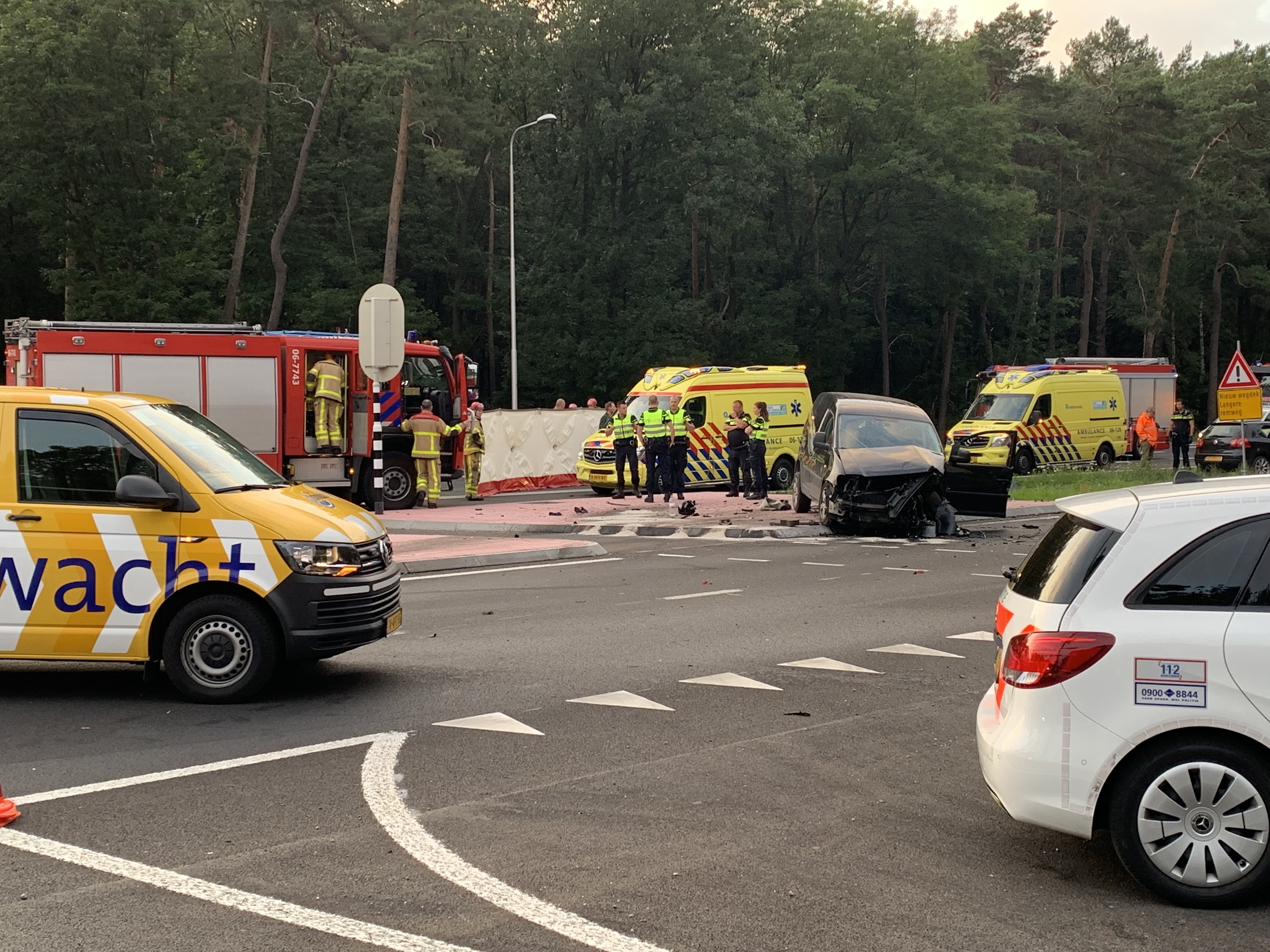 Ernstig ongeval met drie gewonden op de Europaweg in Ugchelen