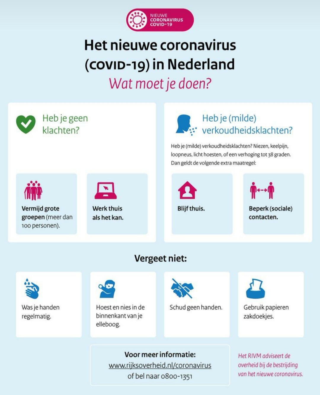 Maatregelen coronavirus