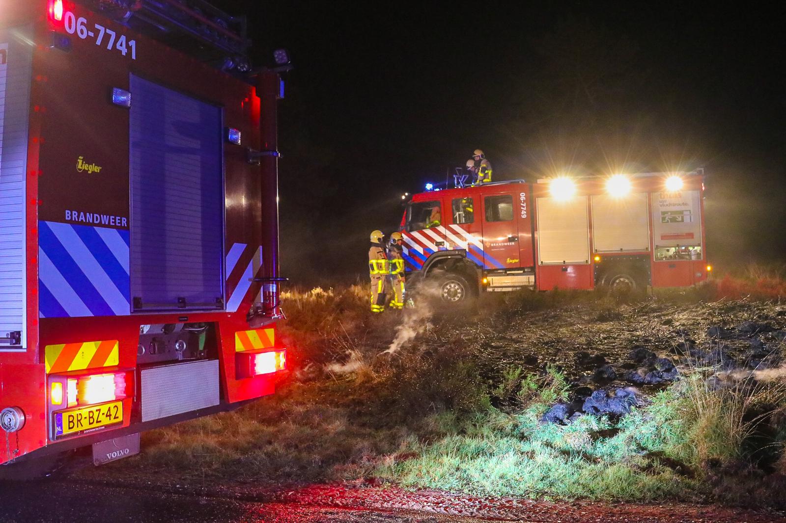 Afgelopen nacht drie heidebranden in de omgeving Apeldoorn