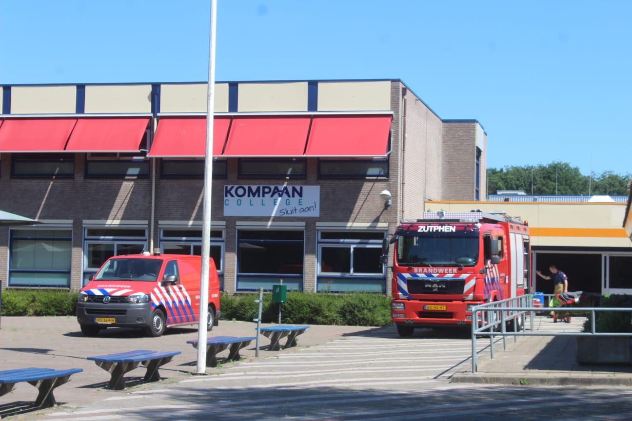 Kompaan College in Zutphen ontruimd wegens brand