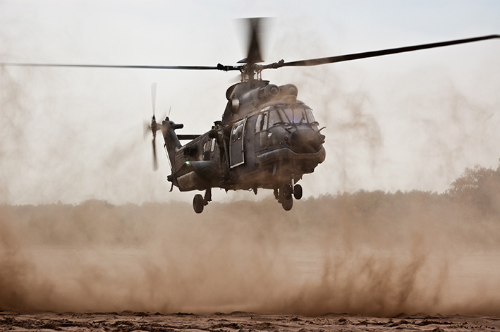 Oefening militaire helikopters