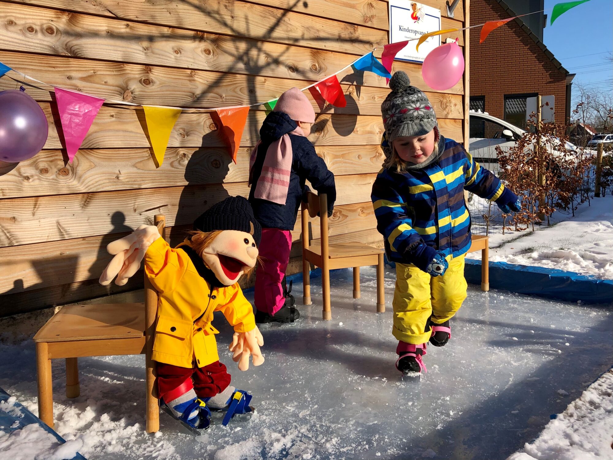 Schaatsen met peuters bij kinderopvang Laly