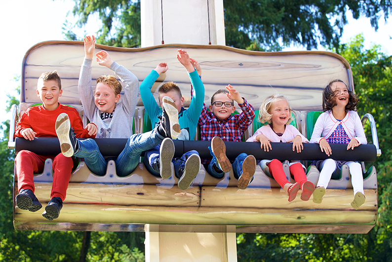 Oekraïners werken in pretpark