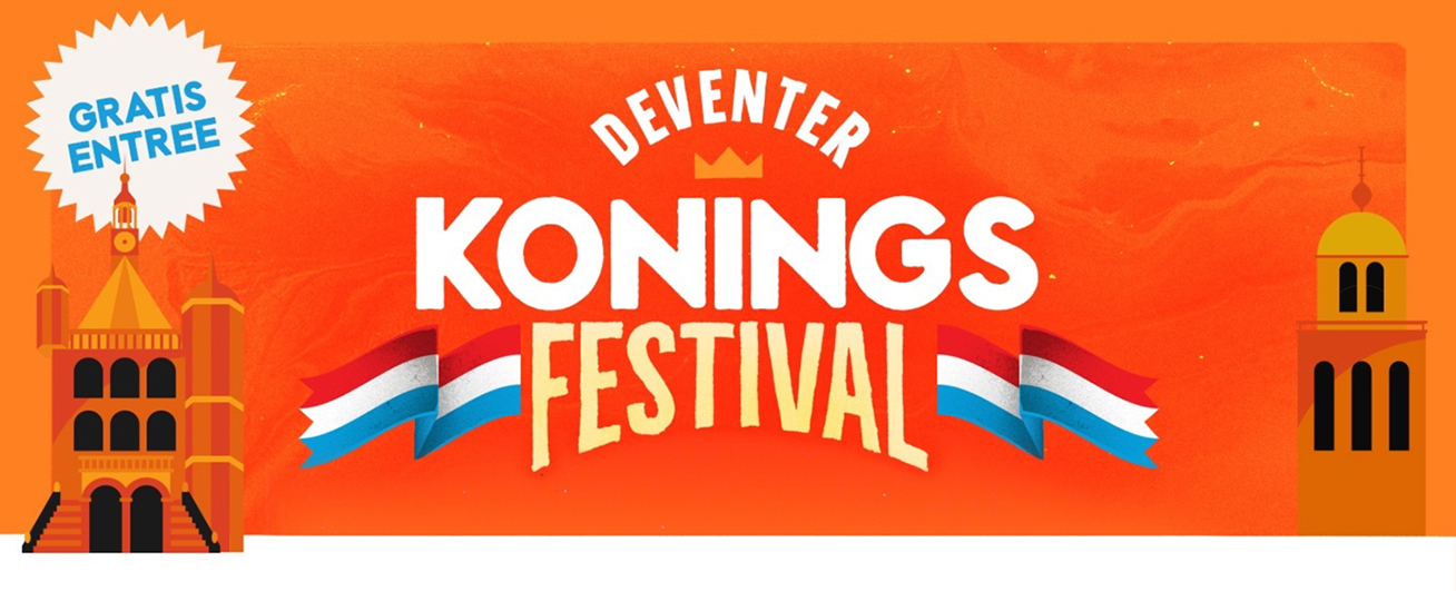 Deventer Koningsfestival op de Brink met Broederliefde, Undercoversessies en de kleedjesmarkt