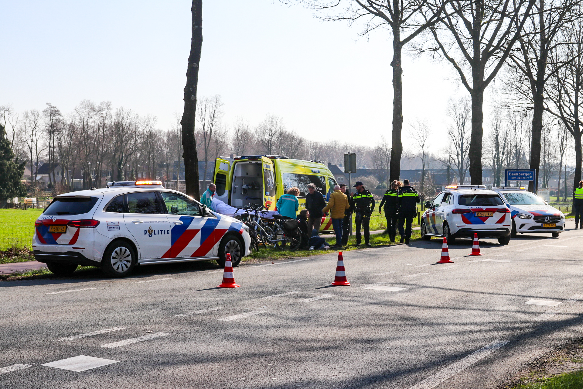 Fietsster gewond bij ongeluk in Beekbergen