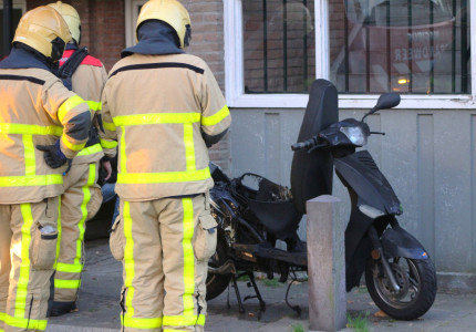 Scooter vat vlam