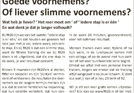 Goede voornemens?Of liever slimme voornemens?