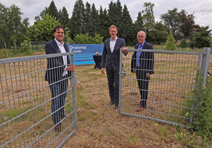 Zicht op bouw nieuwe woningen