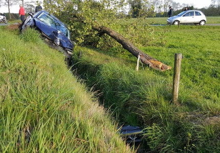 Grote ravage na ongeval