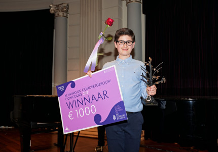 Adam Akopian (12) winnaar Koninklijk Concertgebouw Concours: ‘Je speelt geen muziek, jij bént muziek’