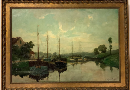 Gedenksteen en overhandiging schilderij