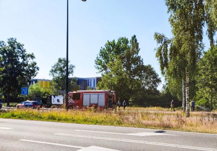 Brandje door onkruidverbrander