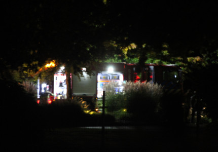 Brand in rietgedekte woning