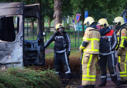 Brand in taxibusje