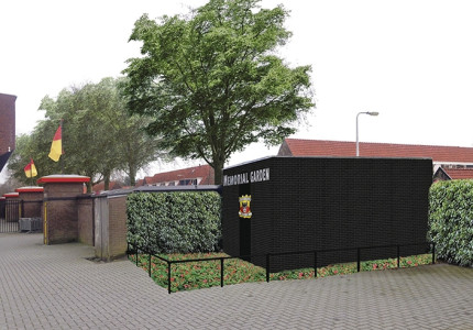 Herdenkingsplek voor nabestaanden bij Go Ahead Eagles