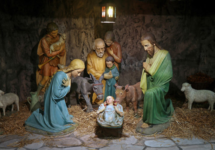 Kerk decor van één groot kerstverhaal