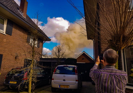 Brand in schuur