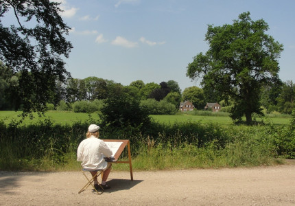 Schilderen in de landschappen