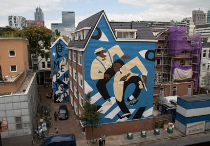 Muurschildering als cadeau voor de stad