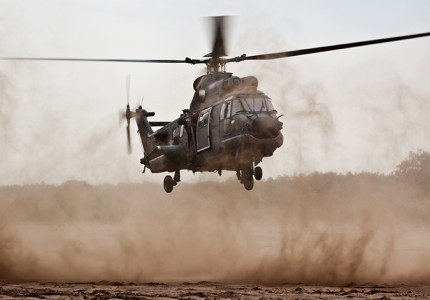 Oefening militaire helikopters