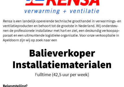 BalieverkoperInstallatiematerialen