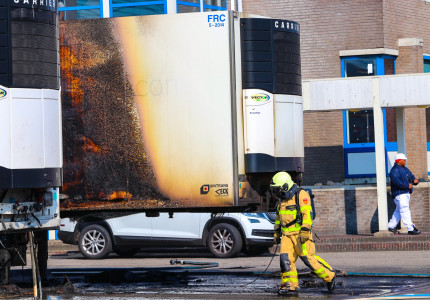 Brand in koeltrailer in Apeldoorn