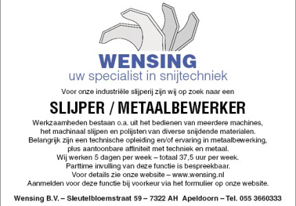SLIJPER / METAALBEWERKER