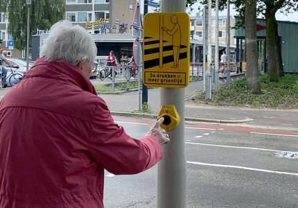 Drie keer drukken voor langer groen