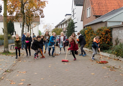 Bladverzamelwedstrijd in volle gang