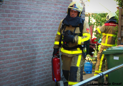 Brandende gasfles