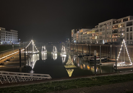Jachthaven prachtig in kerstsfeer