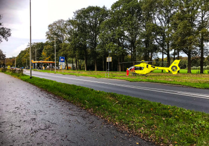 Traumahelikopter landt voor ernstig ongeval in Warnsveld