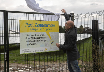Trots op het grootste zonnepark in Zutphen