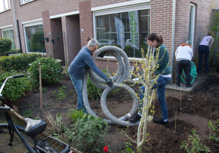 Ulebelt helpt: voorbeeldtuin is klimaatbestendig gemaakt