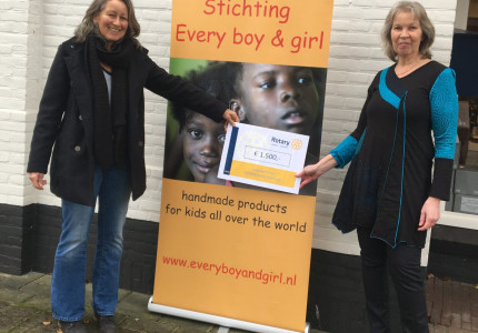 Mooi bedrag voor stichting Every boy & girl