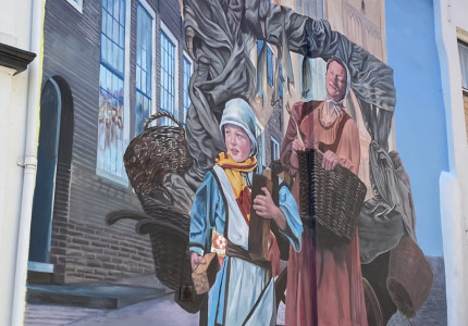 Muurschildering Hanzestad Deventer