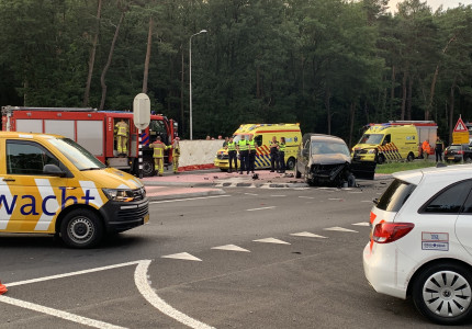Ernstig ongeval met drie gewonden op de Europaweg in Ugchelen