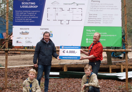 Rotary Gorssel steunt bouwplan Scouting met €4.000