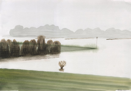 Reis door het landschap
