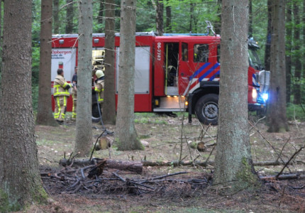 Beginnende bosbrand in Hoenderloo