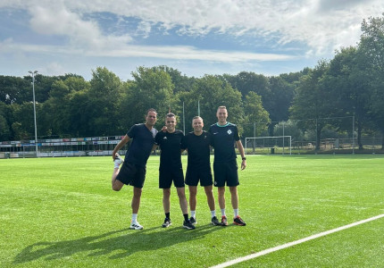 KNVB-scheidsrechters werken aan conditie bij Warnsveldse Boys