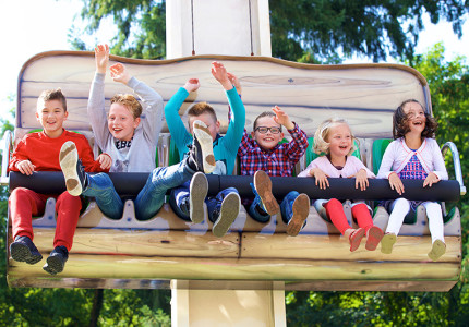 Oekraïners werken in pretpark