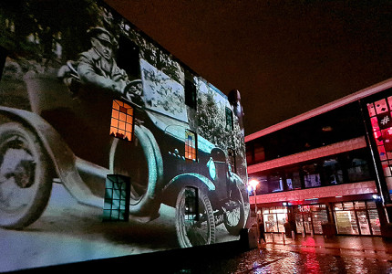 Audiotour verrijkt met videomapping op panden in centrum
